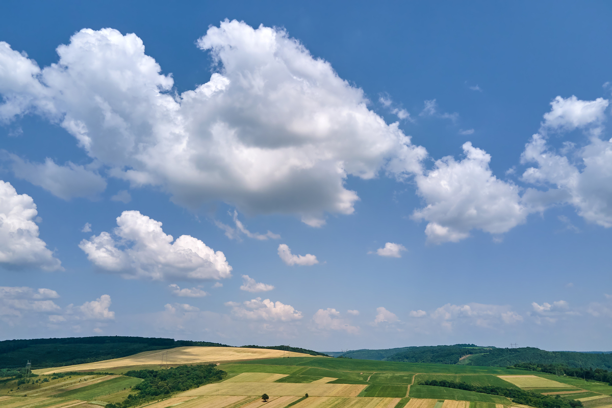 Bright cloud formation seen from above